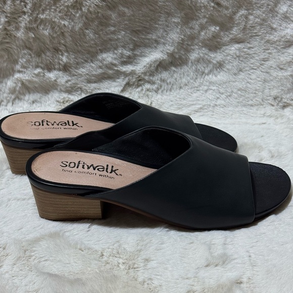 Soft Walk Parker Slide Sandal (Women) Slip on Black 9 - Picture 6 of 13